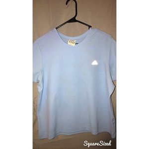 Baby Blue Adidas Crop Top